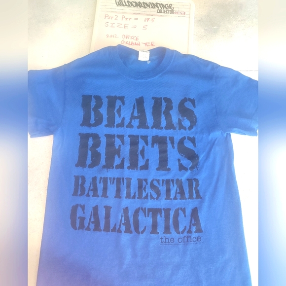 THE OFFICE TV Show  Bears BEETS battlestar Galactica SIZE LARGE T shirt - Picture 2 of 2